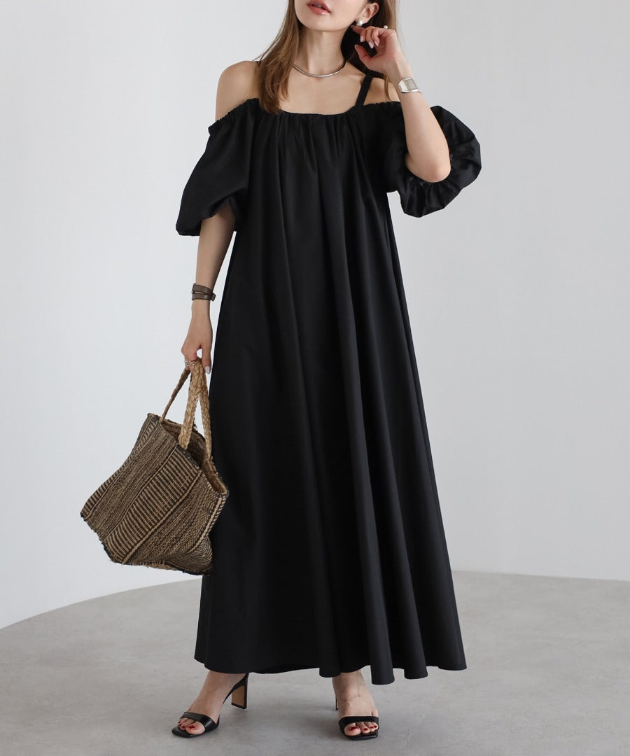 2Way Balloon Sleeve Flare Dress [LADIES] 10