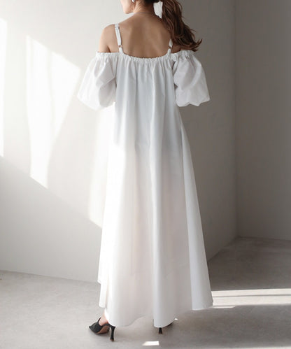 2Way Balloon Sleeve Flare Dress [LADIES] 22
