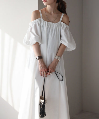 2Way Balloon Sleeve Flare Dress [LADIES] 23