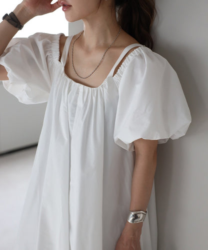 2Way Balloon Sleeve Flare Dress [LADIES] 28