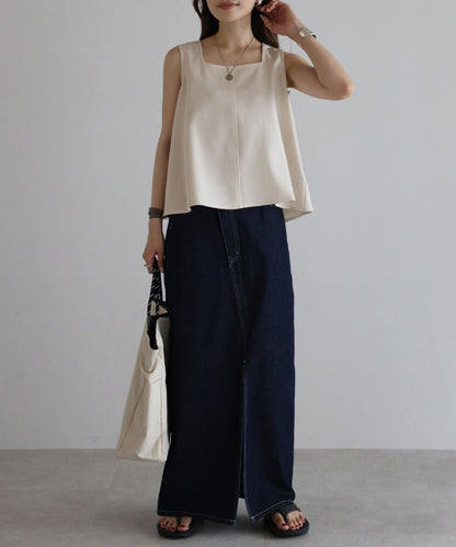Square Neck Sleeveless Blouse [LADIES] 2