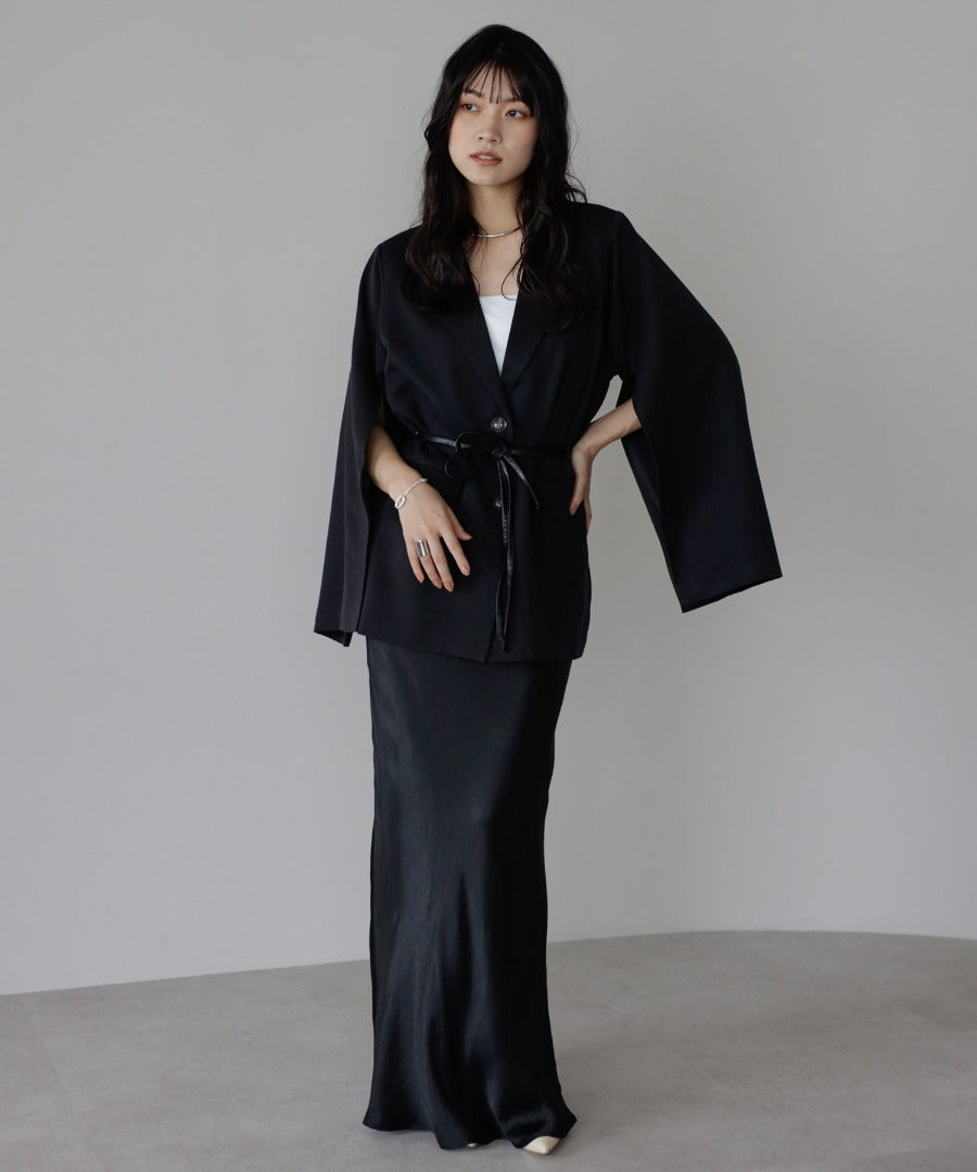 Belted Sleeve Slit Jacket [LADIES] 2