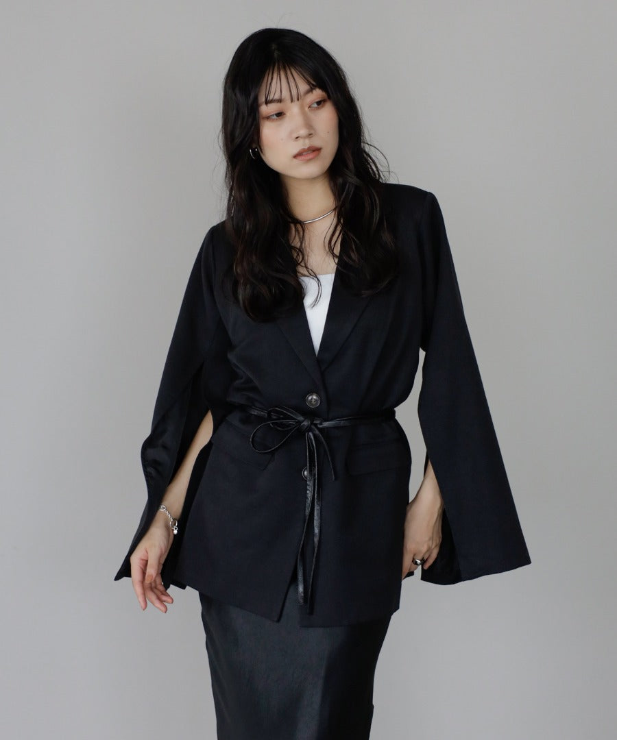 Belted Sleeve Slit Jacket [LADIES] 3