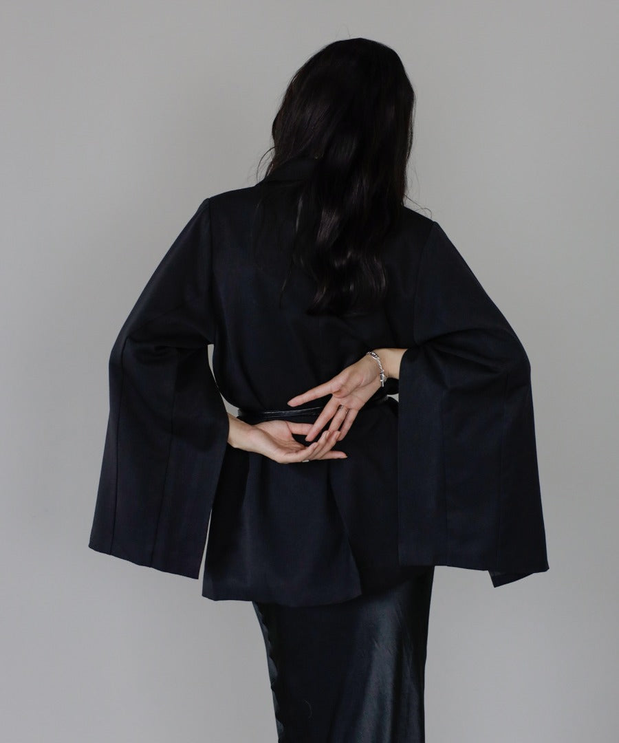 Belted Sleeve Slit Jacket [LADIES] 4