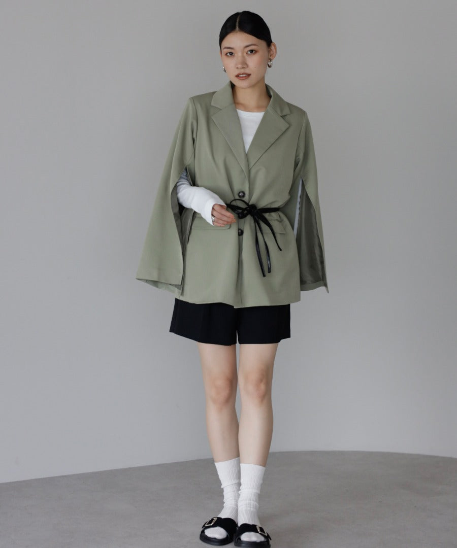 Belted Sleeve Slit Jacket [LADIES] 22