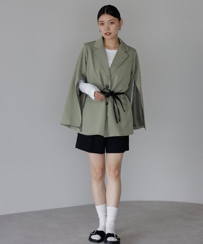 Belted Sleeve Slit Jacket [LADIES] 22