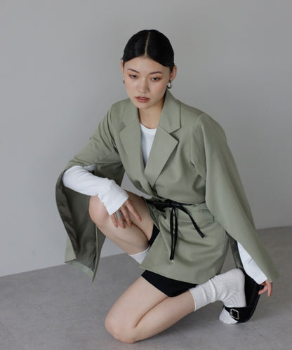 Belted Sleeve Slit Jacket [LADIES] 23