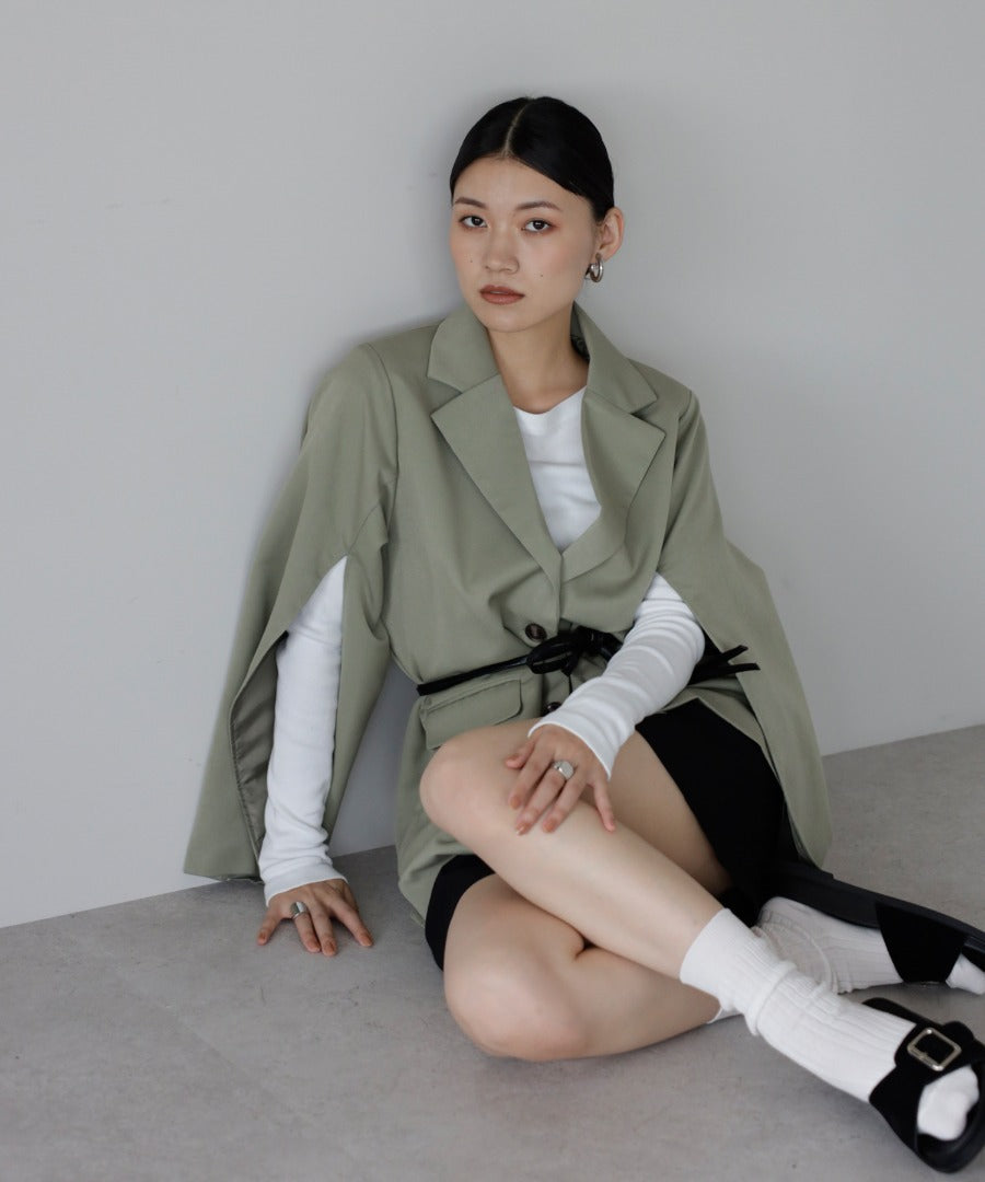 Belted Sleeve Slit Jacket [LADIES] 26