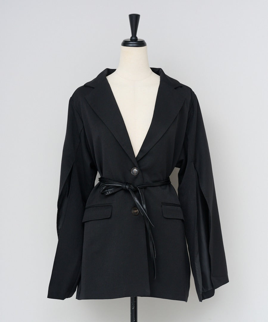Belted Sleeve Slit Jacket [LADIES] 29