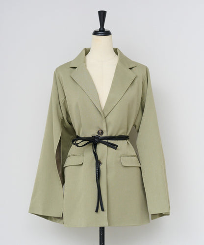 Belted Sleeve Slit Jacket [LADIES] 30