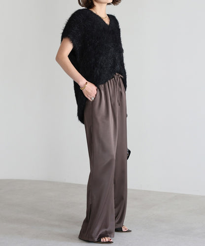 V-Neck Shaggy Knit Vest [LADIES] 12