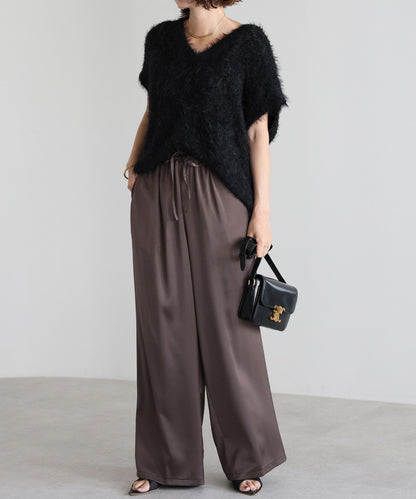 V-Neck Shaggy Knit Vest [LADIES] 14