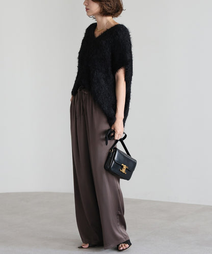 V-Neck Shaggy Knit Vest [LADIES] 15