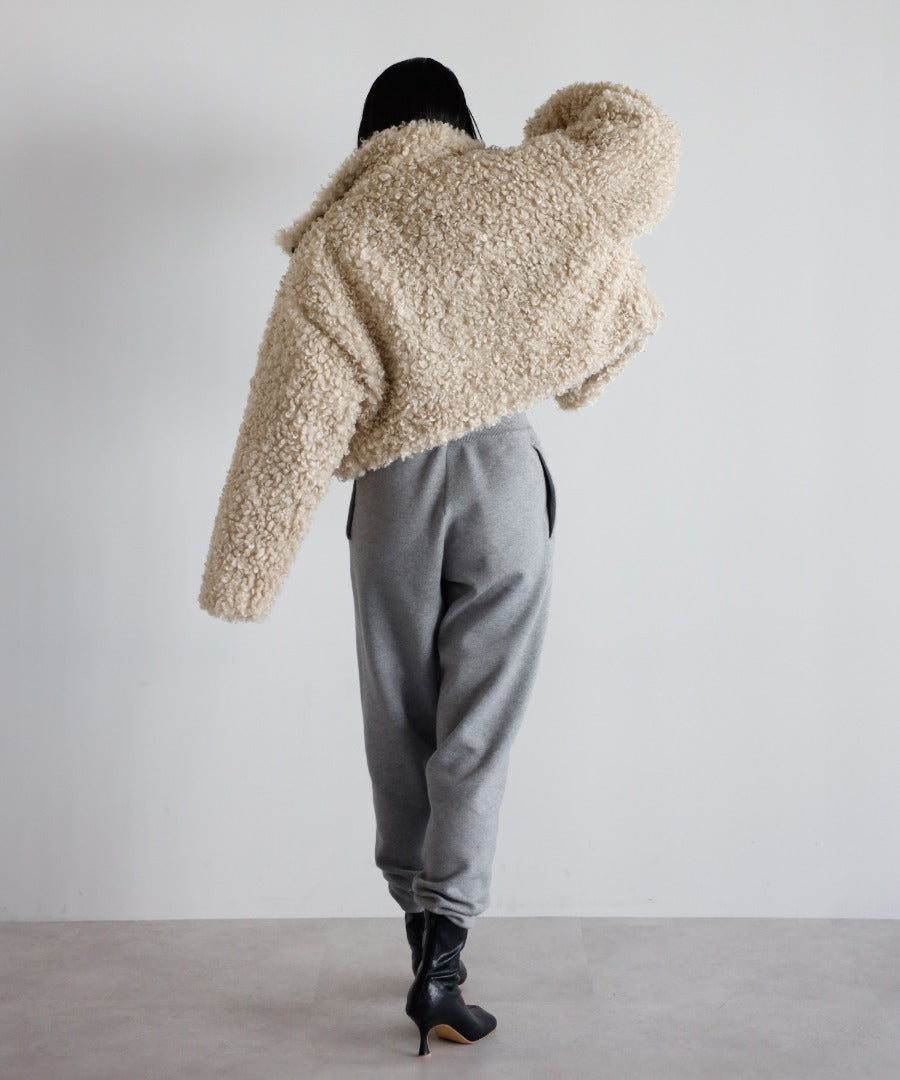 Poodle Boa 2Way Collar Coat [LADIES] 7