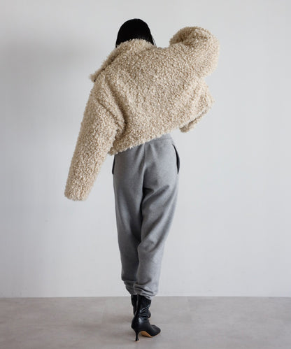 Poodle Boa 2Way Collar Coat [LADIES] 7