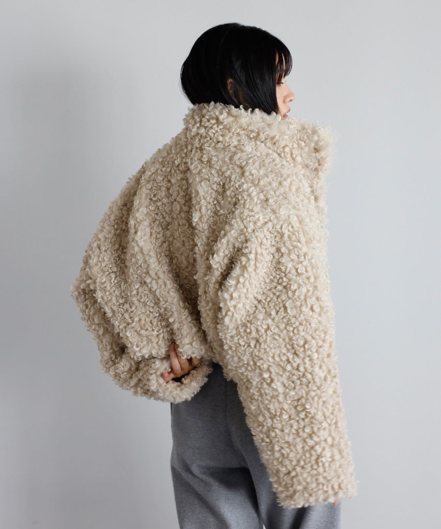 Poodle Boa 2Way Collar Coat [LADIES] 8