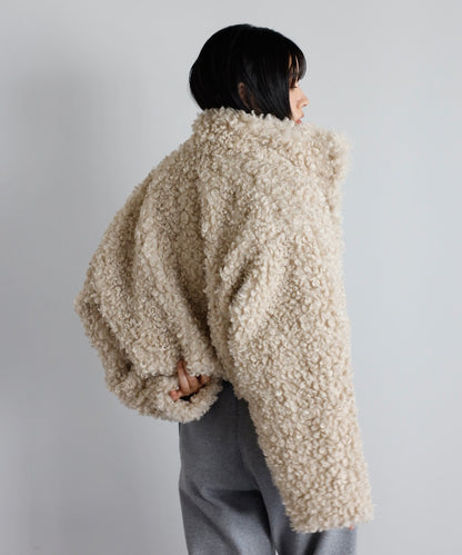 Poodle Boa 2Way Collar Coat [LADIES] 8