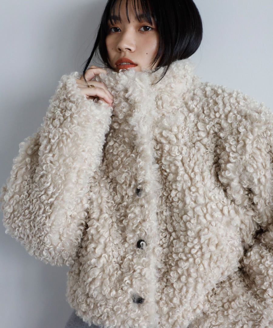 Poodle Boa 2Way Collar Coat [LADIES] 10