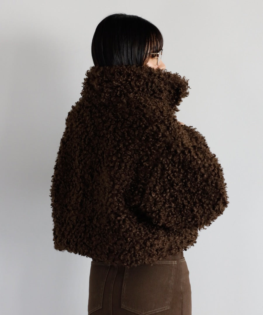 Poodle Boa 2Way Collar Coat [LADIES] 16