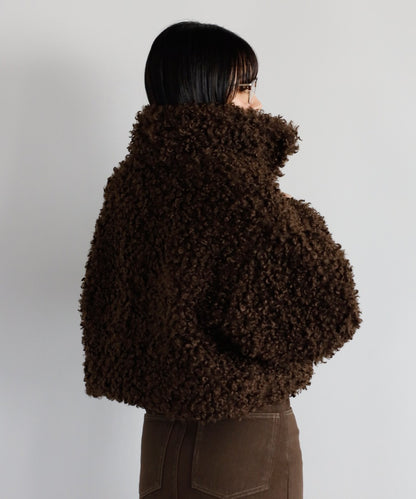 Poodle Boa 2Way Collar Coat [LADIES] 16