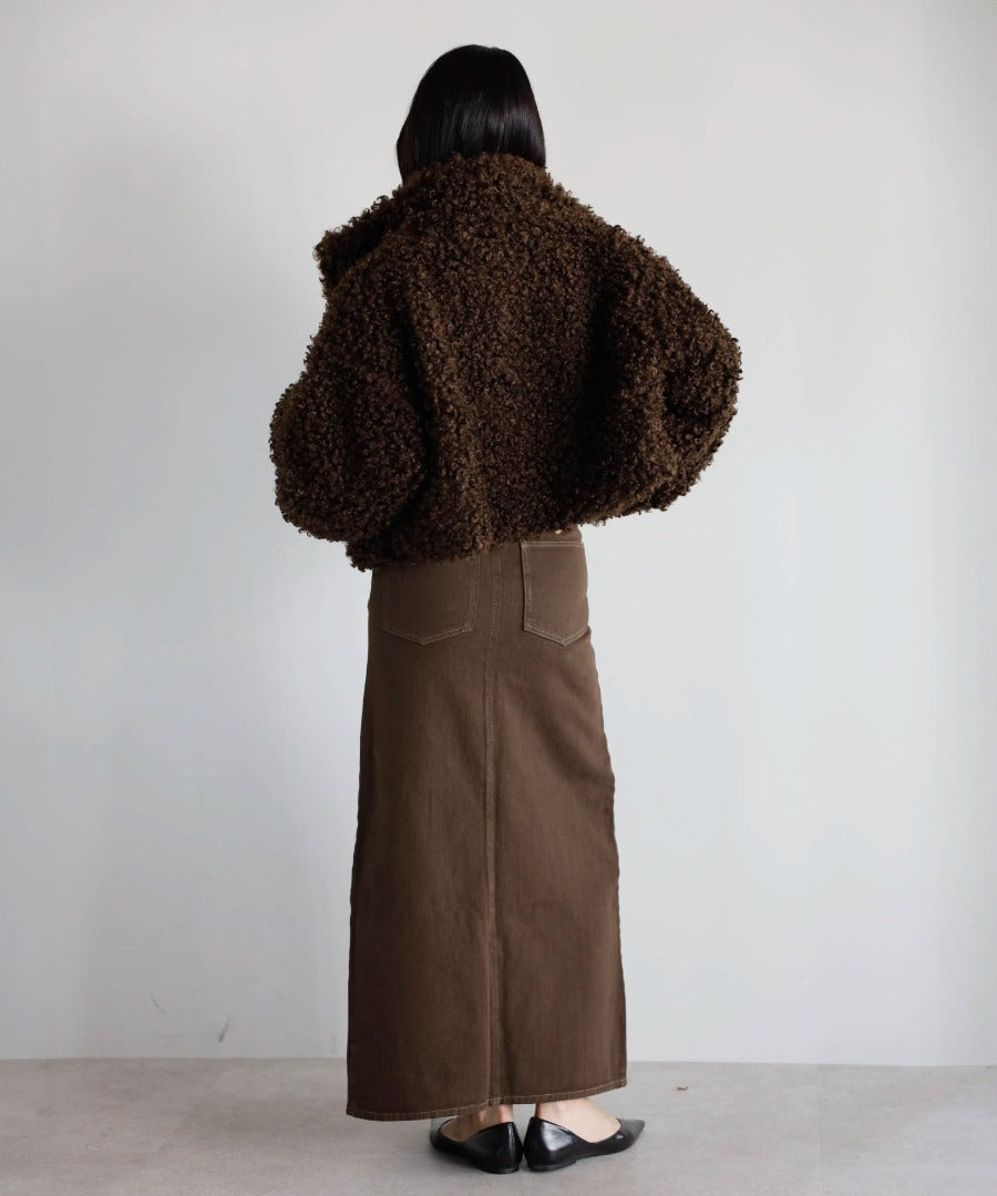 Poodle Boa 2Way Collar Coat [LADIES] 17