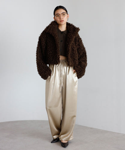 Poodle Boa 2Way Collar Coat [LADIES] 18