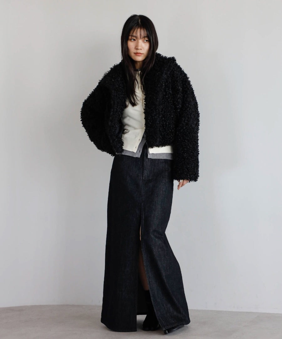 Poodle Boa 2Way Collar Coat [LADIES] 22