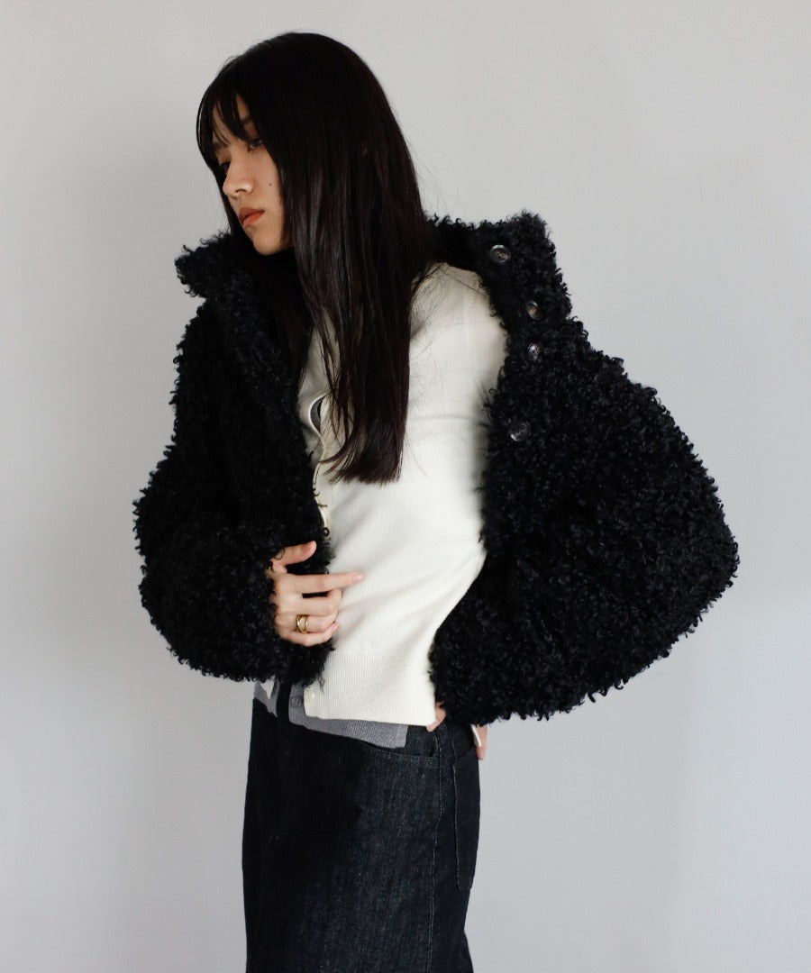 Poodle Boa 2Way Collar Coat [LADIES] 24