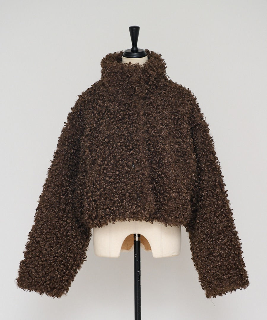 Poodle Boa 2Way Collar Coat [LADIES] 30