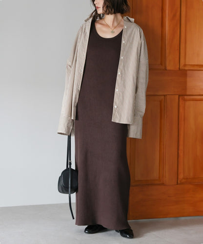 Front-Back 2Way Rib Knit Dress [LADIES] 6
