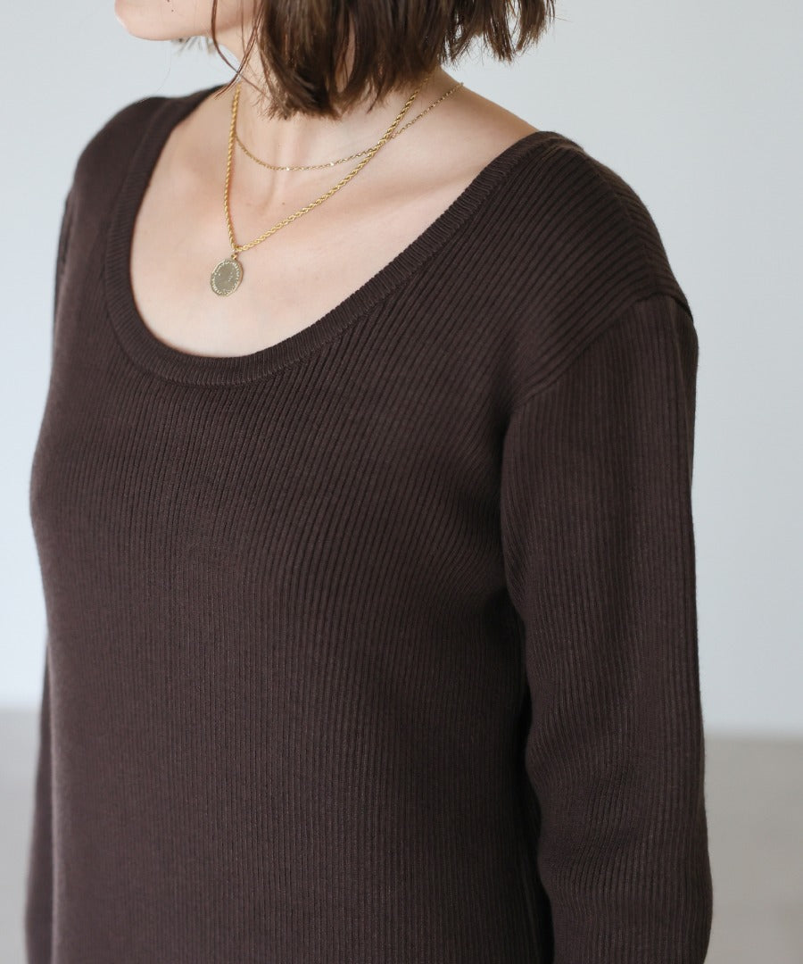 Front-Back 2Way Rib Knit Dress [LADIES] 9