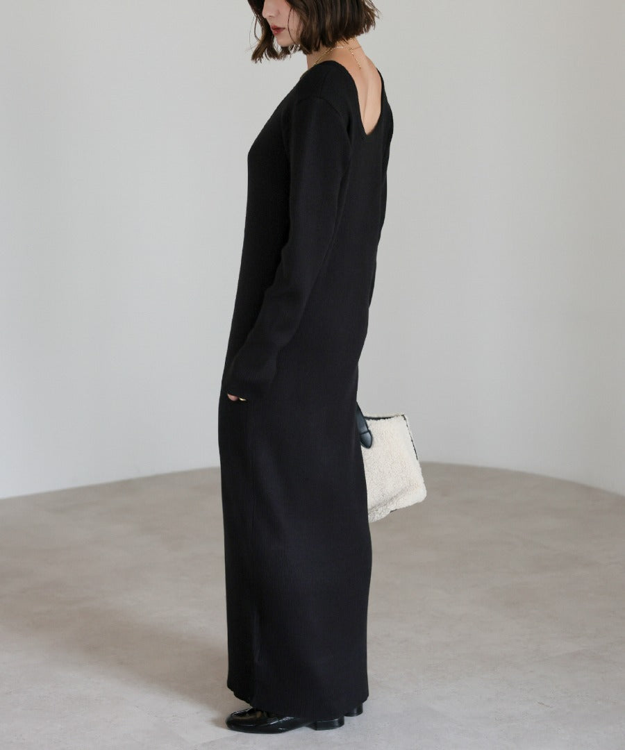 Front-Back 2Way Rib Knit Dress [LADIES] 15