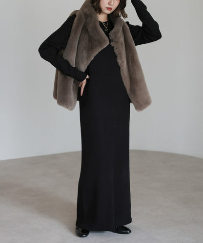 Front-Back 2Way Rib Knit Dress [LADIES] 17