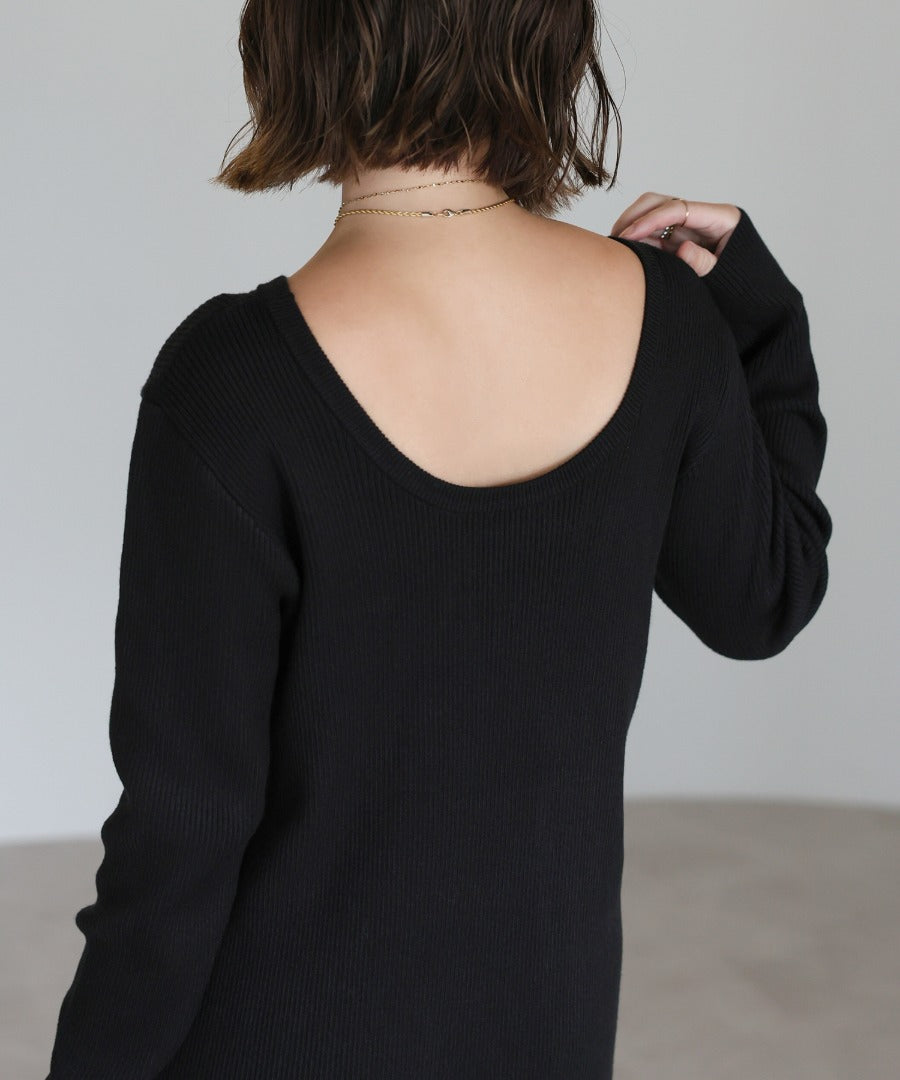 Front-Back 2Way Rib Knit Dress [LADIES] 21