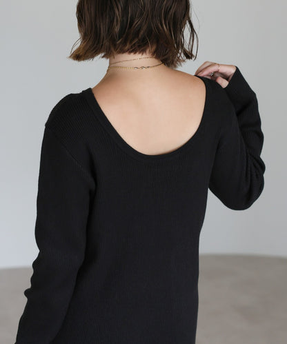 Front-Back 2Way Rib Knit Dress [LADIES] 21