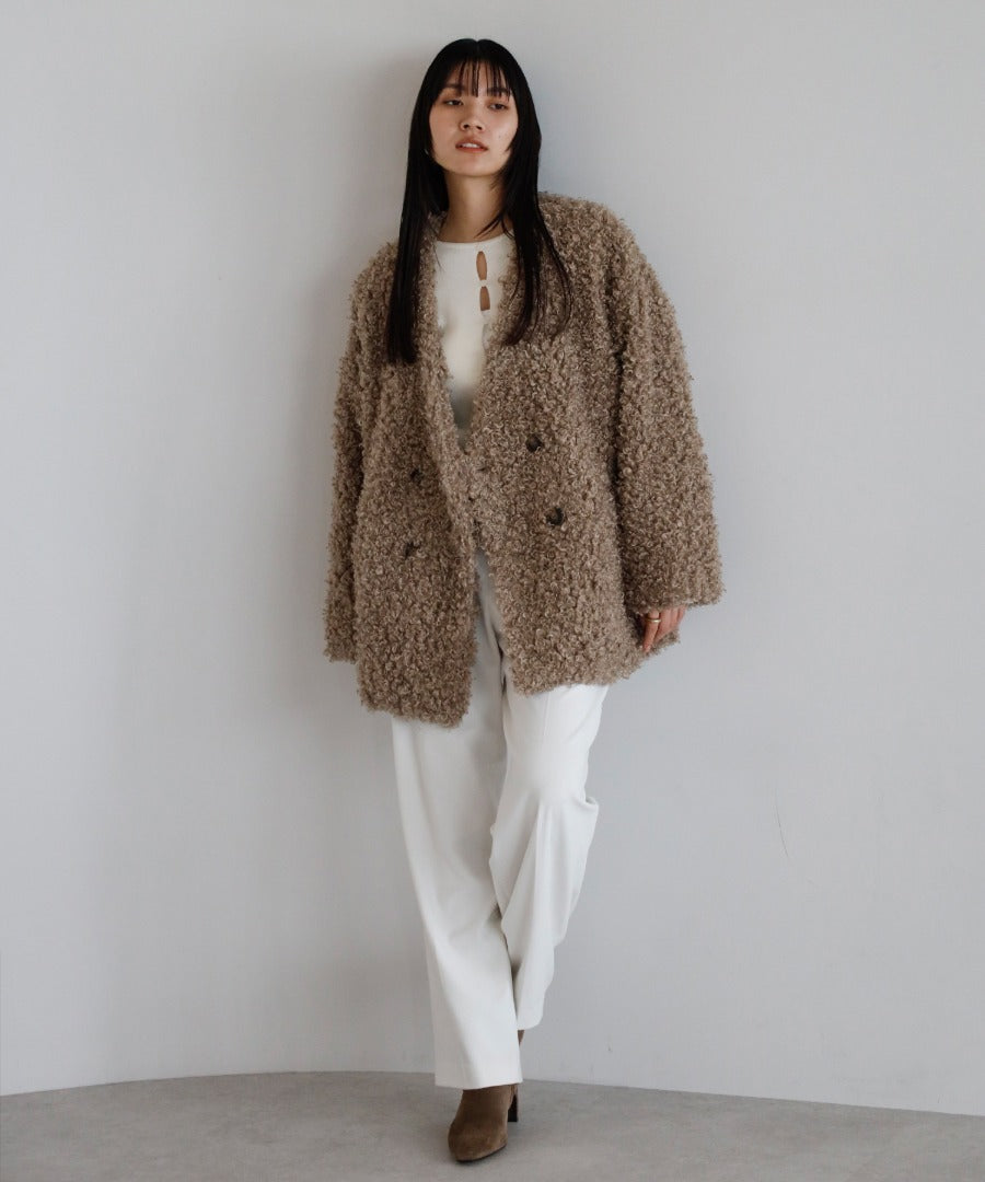 Sheep-Like Faux Fur Jacket [LADIES] 2
