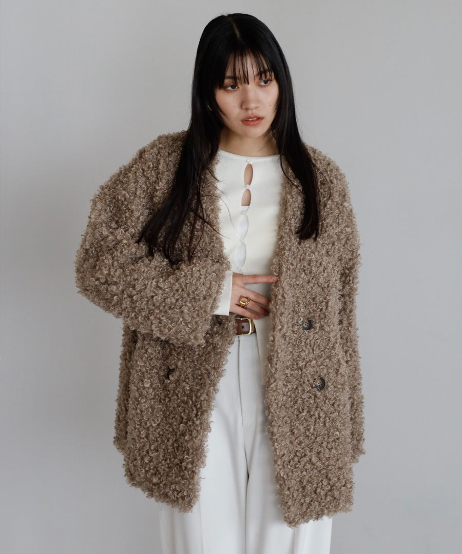 Sheep-Like Faux Fur Jacket [LADIES] 3