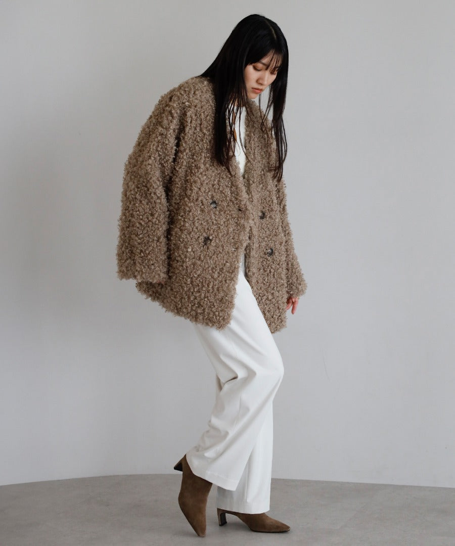Sheep-Like Faux Fur Jacket [LADIES] 4