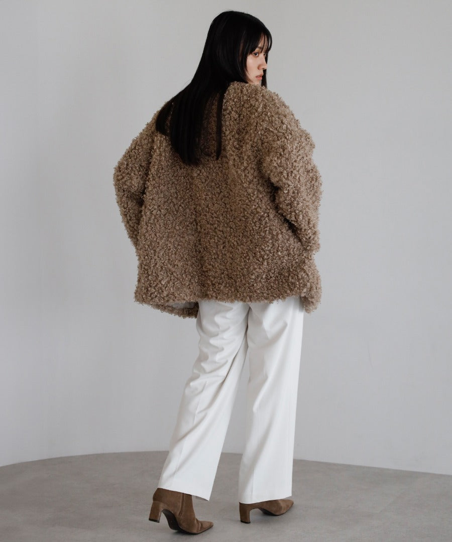 Sheep-Like Faux Fur Jacket [LADIES] 7