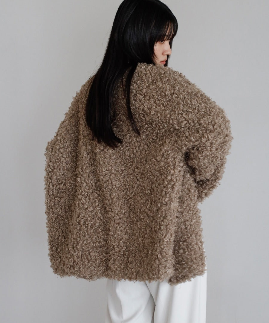 Sheep-Like Faux Fur Jacket [LADIES] 8