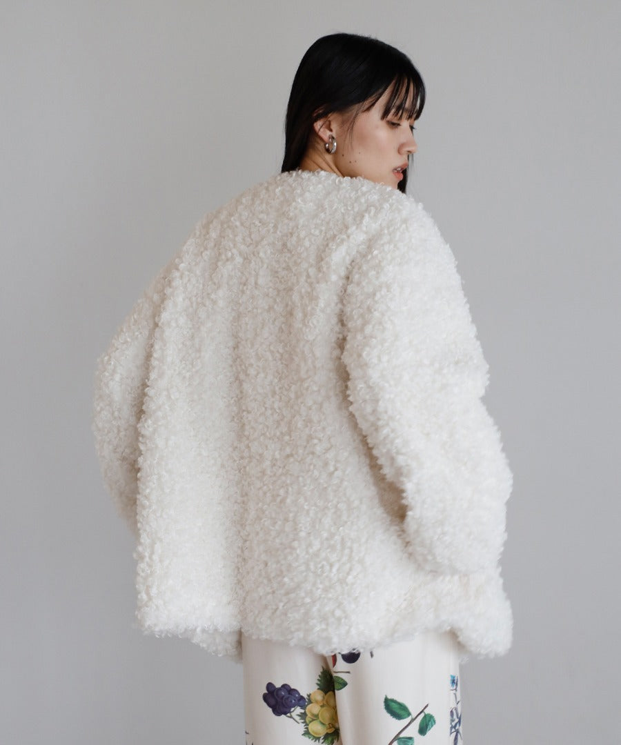 Sheep-Like Faux Fur Jacket [LADIES] 16
