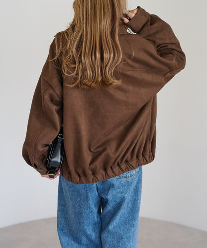 Faux Suede Zip Jacket [LADIES] 5
