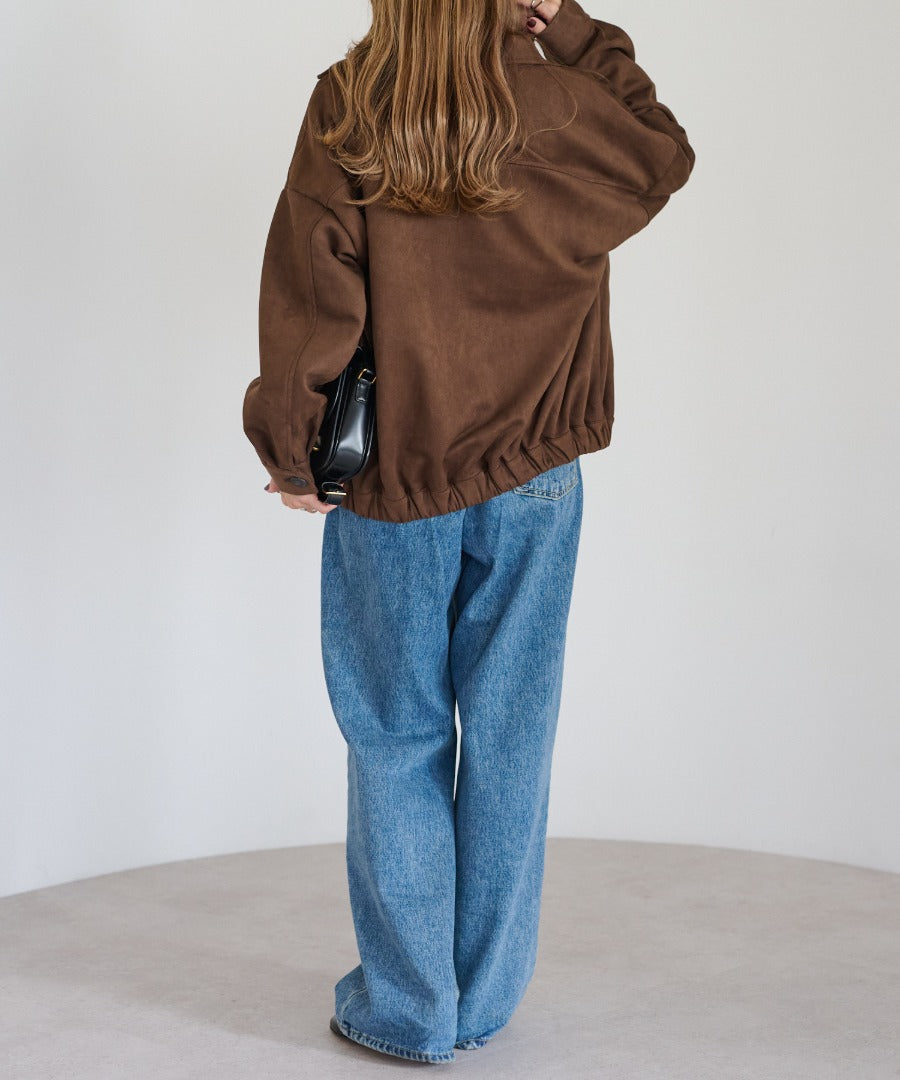 Faux Suede Zip Jacket [LADIES] 6