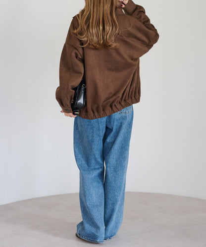 Faux Suede Zip Jacket [LADIES] 6