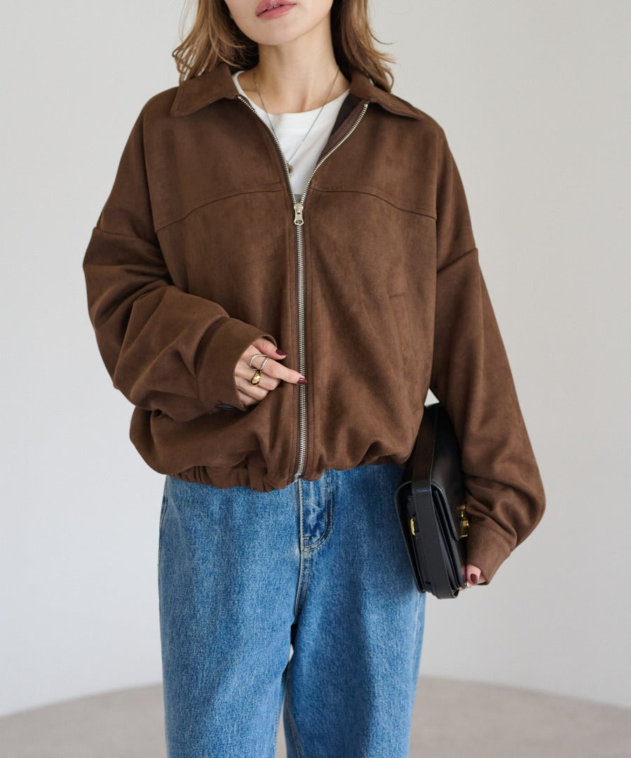 Faux Suede Zip Jacket [LADIES] 7