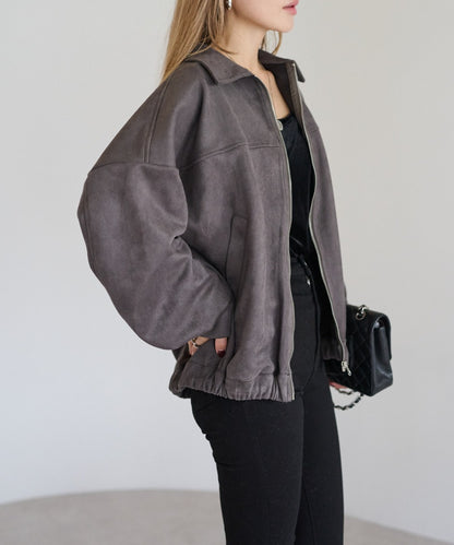 Faux Suede Zip Jacket [LADIES] 11
