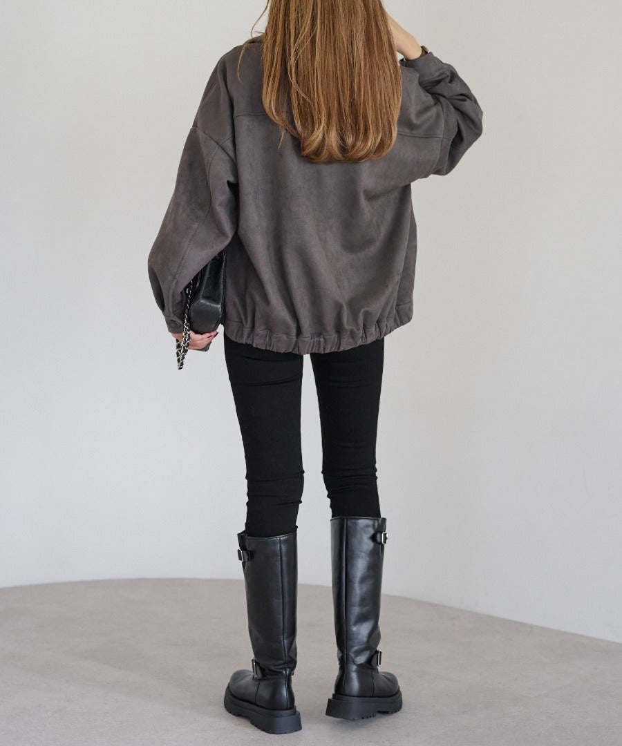 Faux Suede Zip Jacket [LADIES] 14