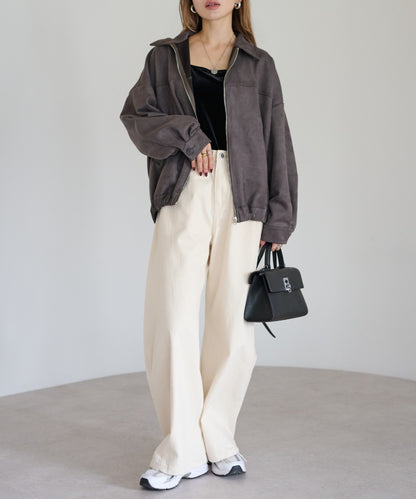 Faux Suede Zip Jacket [LADIES] 15