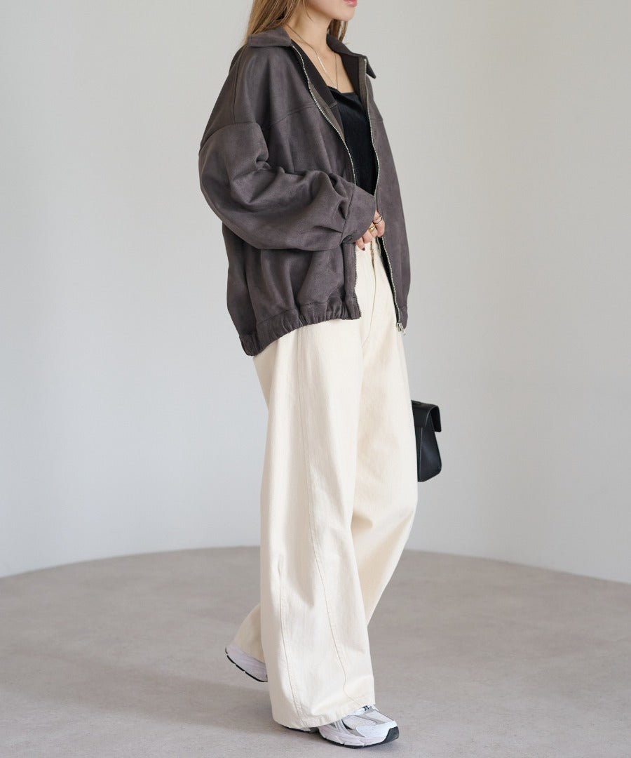 Faux Suede Zip Jacket [LADIES] 16