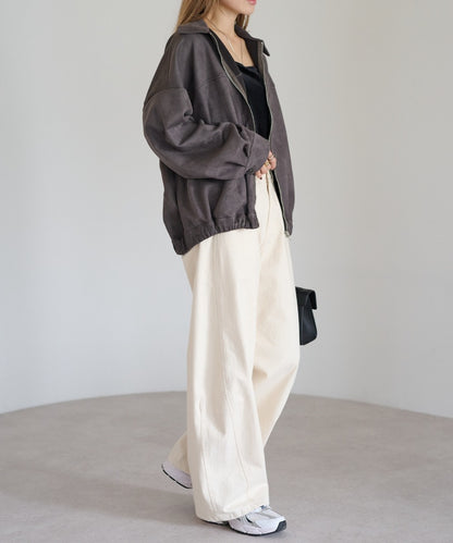 Faux Suede Zip Jacket [LADIES] 16